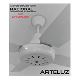 Ventilador De Techo Blanco Pala De Chapa Nacional X2u