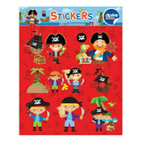 Genial Set Mini Block Stickers De Piratas Calcomanias Kawaii