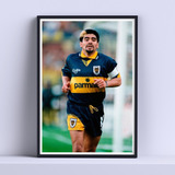 Cuadro Maradona Jugando En Boca 30x40cm Deco Listo P Colgar