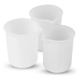 3 Vaso Medidor De Silicona Para Resina Reposteria 100ml