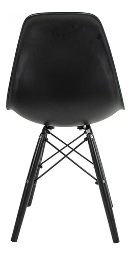 Conjunto 4 Cadeiras Eames Dsw Pé Plástico Inteira Preta