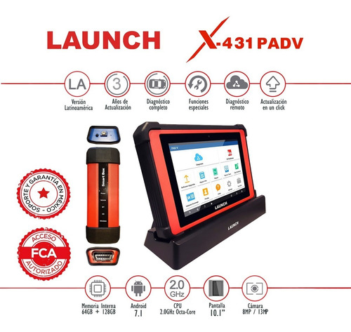 Launch X431 Pad V Escaner Profesional J2534