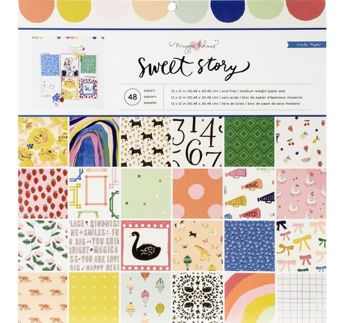 Block Papel Decorado Maggie Holmes Sweet Story Scrapbook