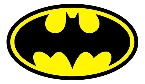 Sticker Adhesivo Batman 2 Colores 8cm X 10cm