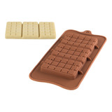 Kit 2 Forma Molde Silicone Barra Chocolate Confeitaria Gelo