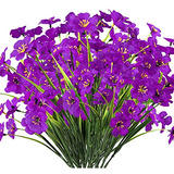 Flores Artificiales Exterior Uv 10 Ramos Moradas.