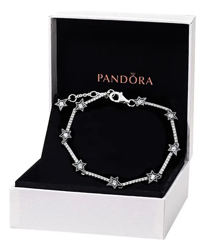 Pulsera Pandora Estrellas Celestial Plata 925 Para Mujer