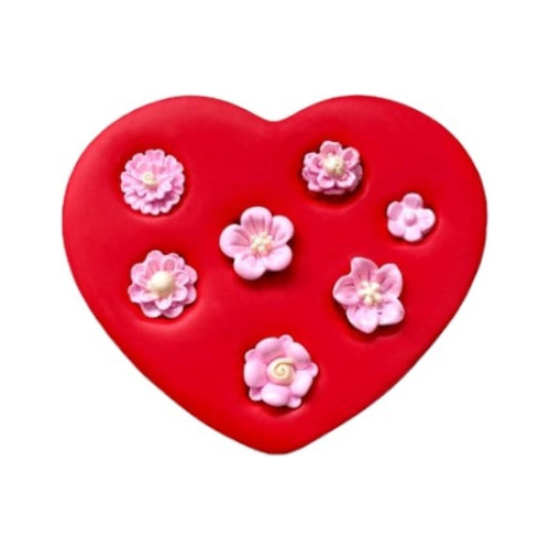 Molde De Silicone Mini Flores - Faby Rodrigues