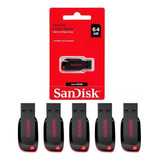 Armazenamento Pendrive 64gb Sandisk Flash Drive - 5 Uni.