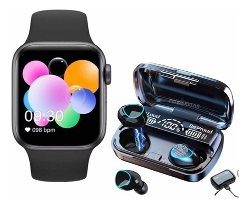 Combo Reloj Inteligente X6 Ultra+auriculares M10 Pro Negro