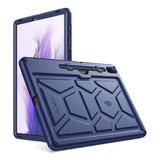 Funda De Silicona Para Galaxy Tab S7 Fe (12.4 PuLG) Azul