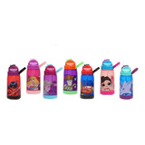 Termo Contenedor Botella Agua Para Niños Con Popote 450ml Color Princesas