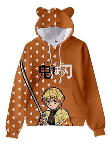 Sudadera Con Capucha Anime Demon Slayer Nezuko Con Orejas