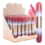 24 - Duo Batom + Gloss Glam 6 Tons - 3258 Vivai Atacado Sj