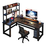 Mesa Gamer Em L Estilo Industrial Sem Prateleira