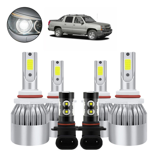 Para Chevrolet Kit De Luces Led 8000lm Luz Alta+baja+niebla