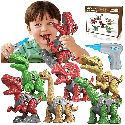 Juguetes De Dinosaurios Niños De 3 5 7 Años, 6 Piezas...