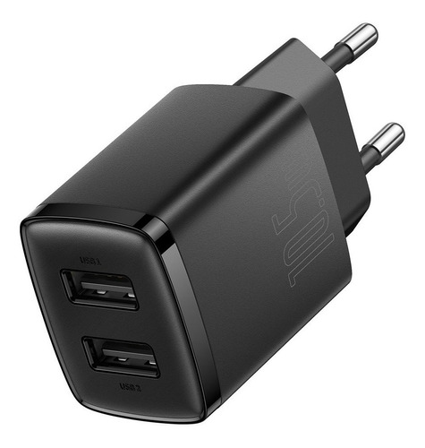 Carregador Compacto Duplo Usb 10.5w Baseus - Preto