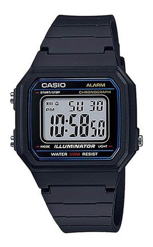 Reloj Casio W217h_1av Negro Hombre