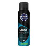 Desodorante Nivea Men Deep Carbon Activo Sin Siliconas 150ml