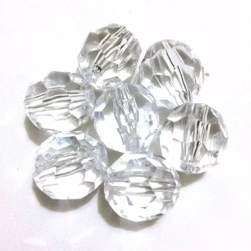 Pedrarias Cristal Facetado Acrílico 500gr 14mm Melhor Preço