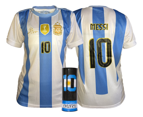 Camiseta Argentina Niño Homenaje A Messi Copa America 2024 