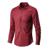 Camisa Social Dudalina Blusão Slim Elastano Liso