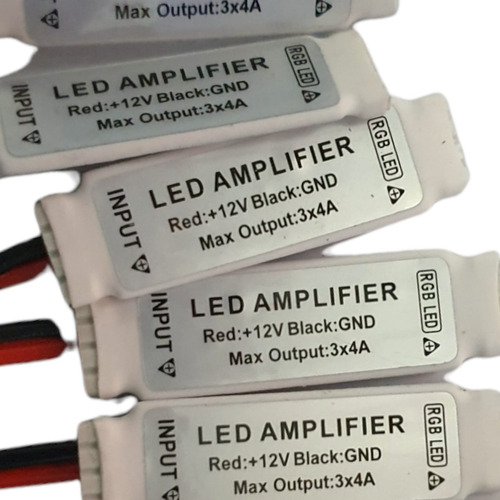 Amplificador Mini Tira De Led Rgb 10mm 5-24 Volts 5 Pzas 