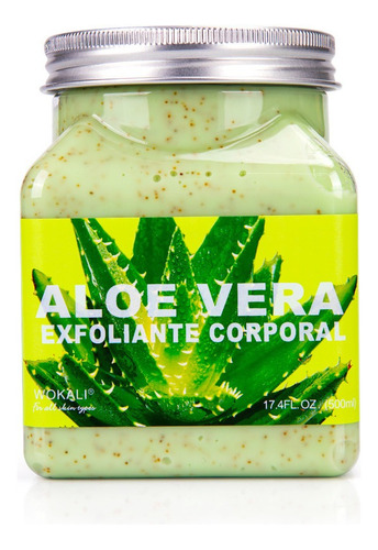  Exfoliante Corporal Facial Wokali Aromas Aloe  500 Grs