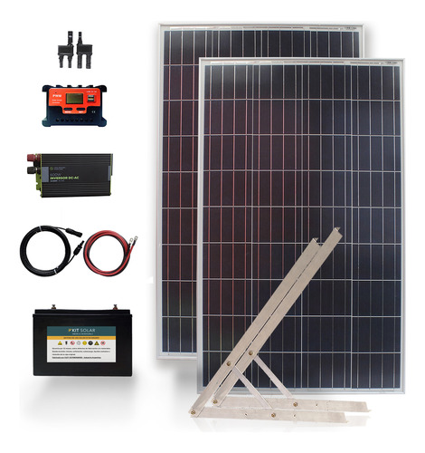 Kit Solar Completo Autoinstalable Energía Panel Batería K25