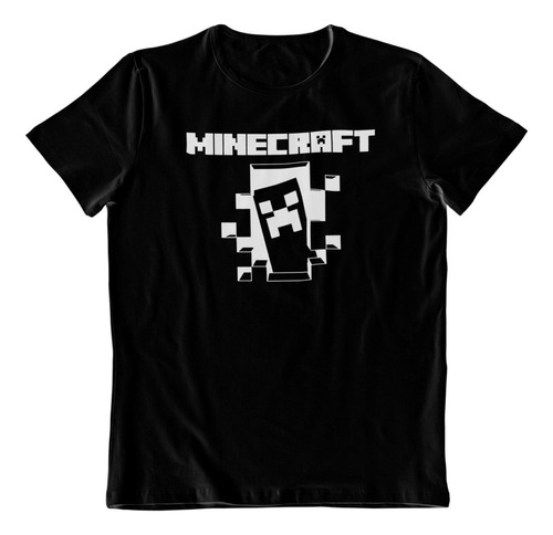 Polera Estampada - Dtf - Minecraft Creeper