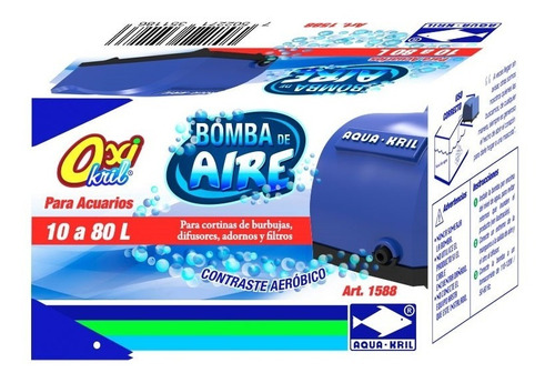 Bomba De Aire Para Acuarios De 10 A 80 L Aquakril 1588