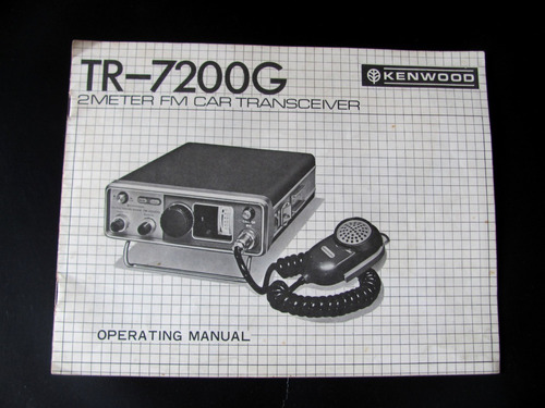 Manual Original Radio Px Py Kenwood Tr7200g Fm 2 Metros
