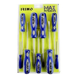 Set Juego 9 Destornilladores Irimo Max Phillips Plano Kit