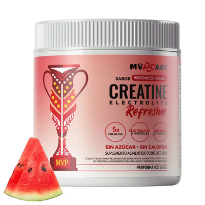 Mvpcare Pre Entreno Creatine Refresher | Creatina Monohidratada Con Electrolitos, Magnesio Y Vitaminas | Watermelon Splash | 60 Porciones | MercadoLibre