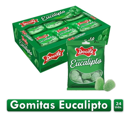 Dulce Gomitas Sabor Eucalipto Docile X 24 Uds