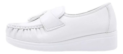 Zapatos Negros Dama Zapatos De Enfermera Blancos Cómodo