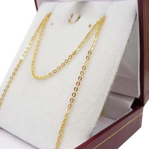 Cadena Oro Enchapado Hombre Mujer Forcet Fina Dorado Oro 18k