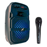 Parlante Inalambrico Portable Bt Karaoke Led 75w + Microfono