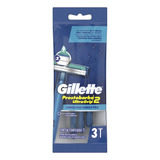 Máquina Para Afeitar Gillette  Prestobarba Ultragrip2 Descartable 3 U