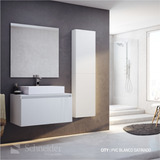 Vanitory Mueble De Baño City Blanco 80 Colgante Schneider