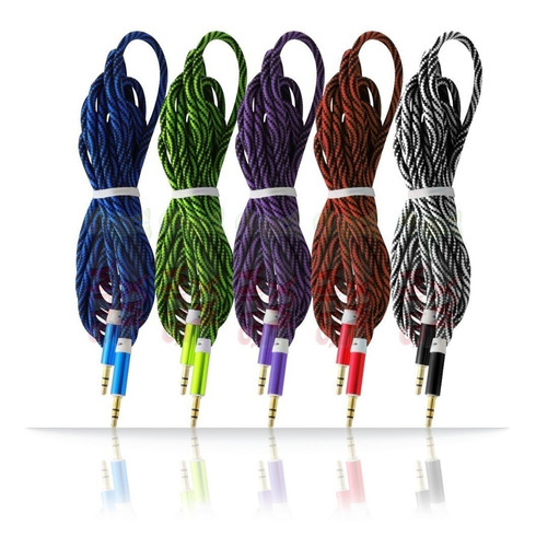 Cable De Audio Auxiliar 3.5 Reforzado Estereo Auto Celular