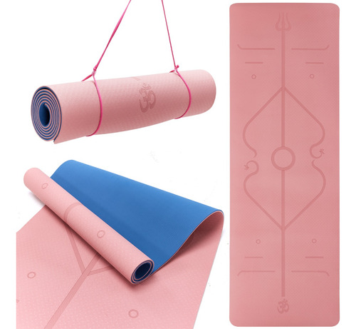 Tapete De Yoga Pilate Fitness De Yoga Mat Con Líneas De Guía