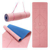 Tapete De Yoga Pilate Fitness De Yoga Mat Con Líneas De Guía