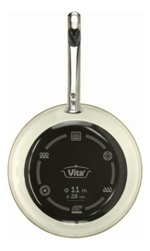 Vita Vitro Acciaio Sartén Premium De 28 Cm Color Blanco Con
