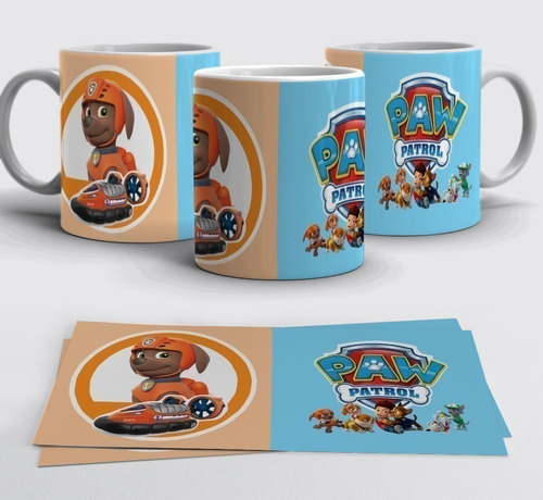 Kit Diseños Plantillas Tazas Paw Patrol Sublimación M1