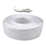 Cable Coaxil Rg6 Color Blanco 2 Rollo 152 Mts. C/u