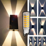 Aplique Efecto 50 Full Pared C/ Lampara Led 6w Pack X8unid Iluminacion Luz Indirecta Bidireccional Decoracion Moderno Fx