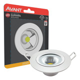 Spot Led Supimpa Avant Redondo 7w Amarelo 3000k Bivolt