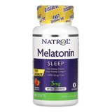 Natrol Melatonina 5 Mg, Disolución Rápida, Extra Fuerza, Sabor Fresa, 90 Tabletas, Ayuda A Establecer Patrones Normales De Sueño. Producto Libre De Medicamentos. No Forma Habito.